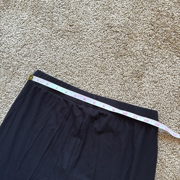 Skims Soft Lounge Loose Ribbed Wide Leg Pants Onyx Black - Picture 10 of 11